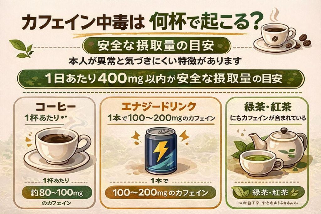カフェイン中毒は何杯で起こる?