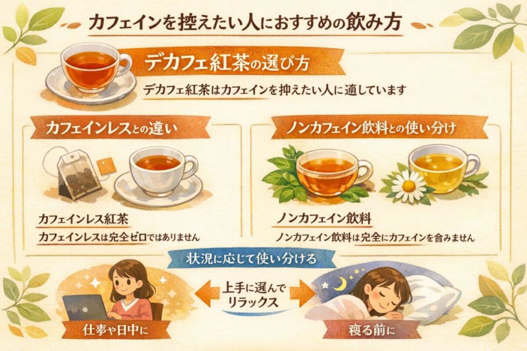 カフェインを控えたい人におすすめの飲み方