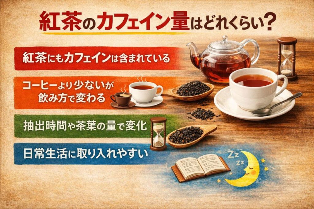 紅茶のカフェイン量はどれくらい?