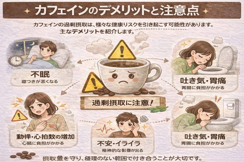 カフェインのデメリットと注意点