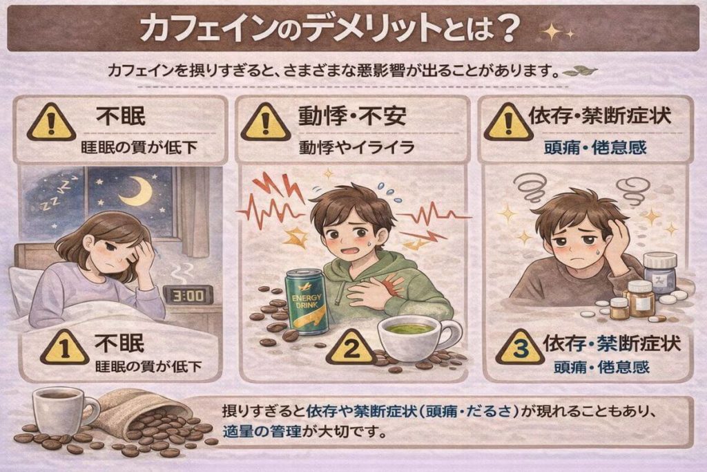 カフェインのデメリットとは?