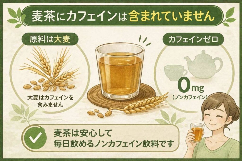 麦茶にカフェインが含まれている?