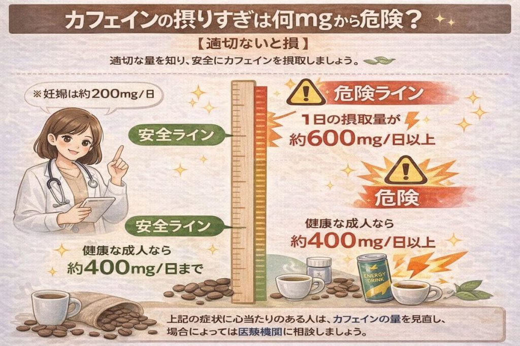 カフェインの摂りすぎは何mgから危険?
