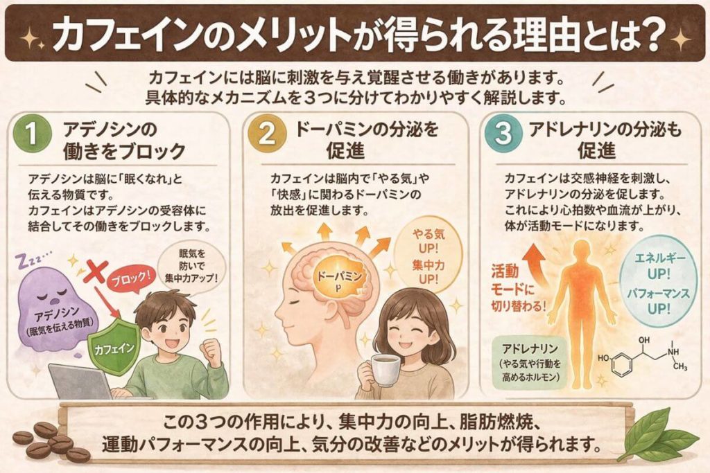 カフェインのメリットが得られる理由とは?